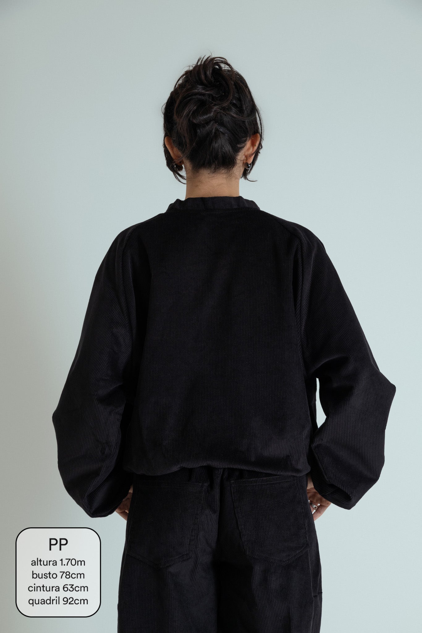 jaqueta bomber canelada oversized