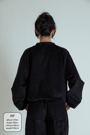 jaqueta bomber canelada oversized
