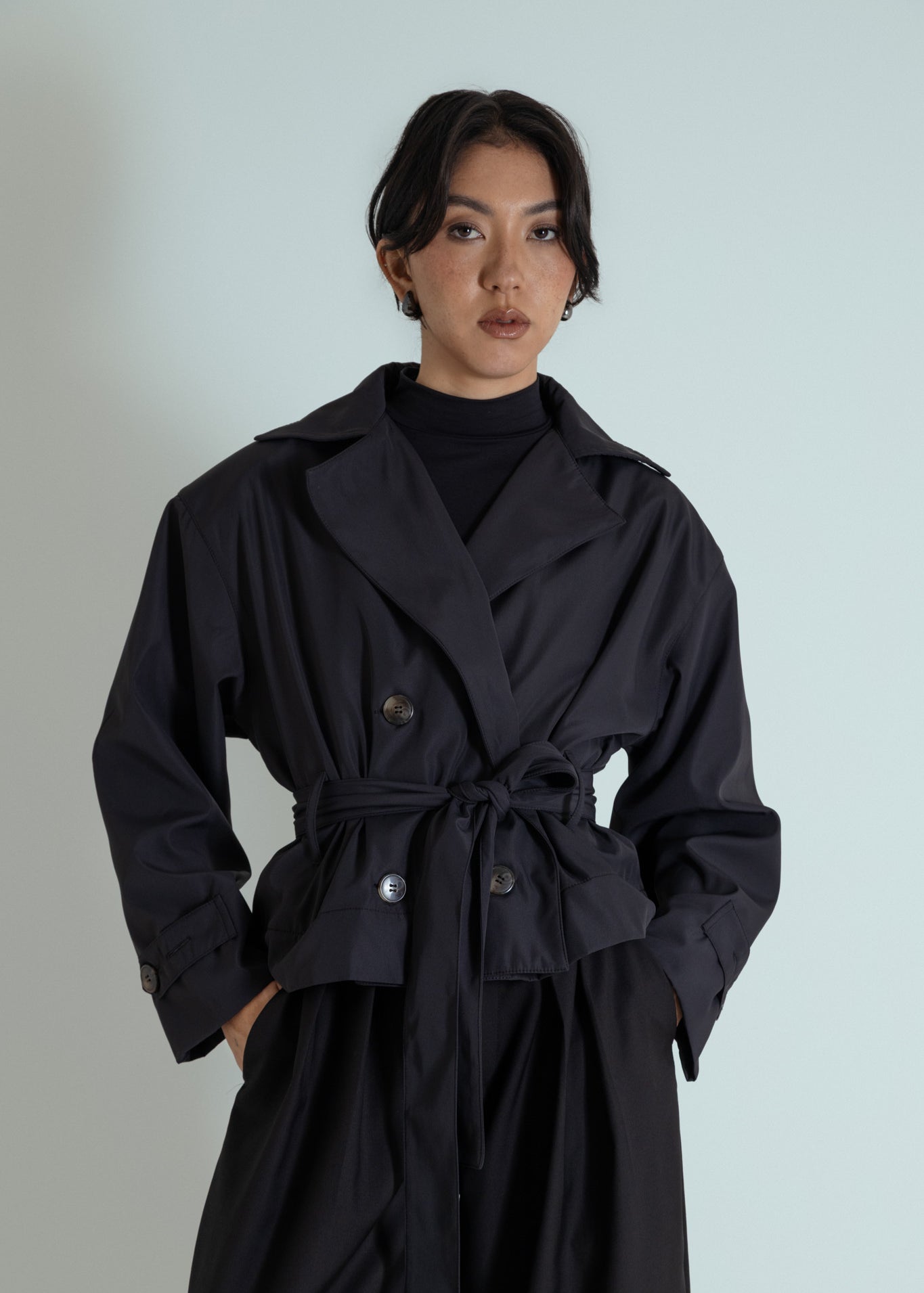 casaco trench coat curto