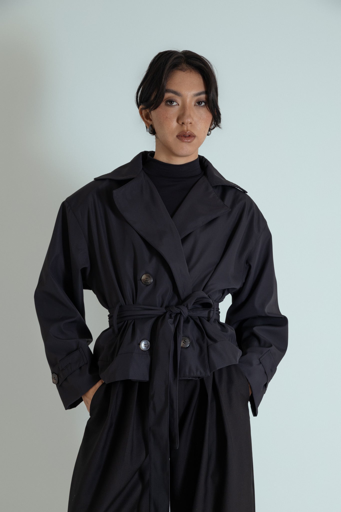 casaco trench coat curto