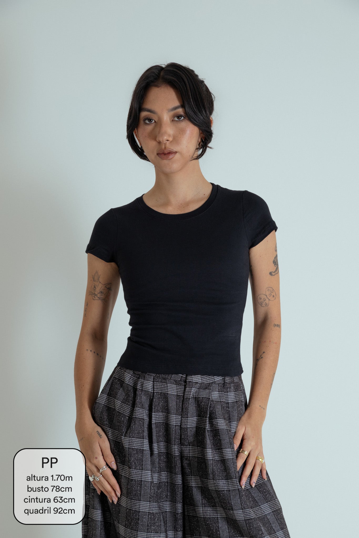 baby tee feminina de algodão