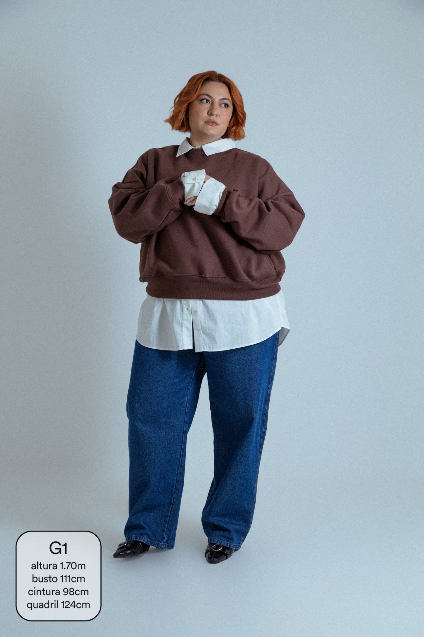 calça jeans ajustável mom denim blue
