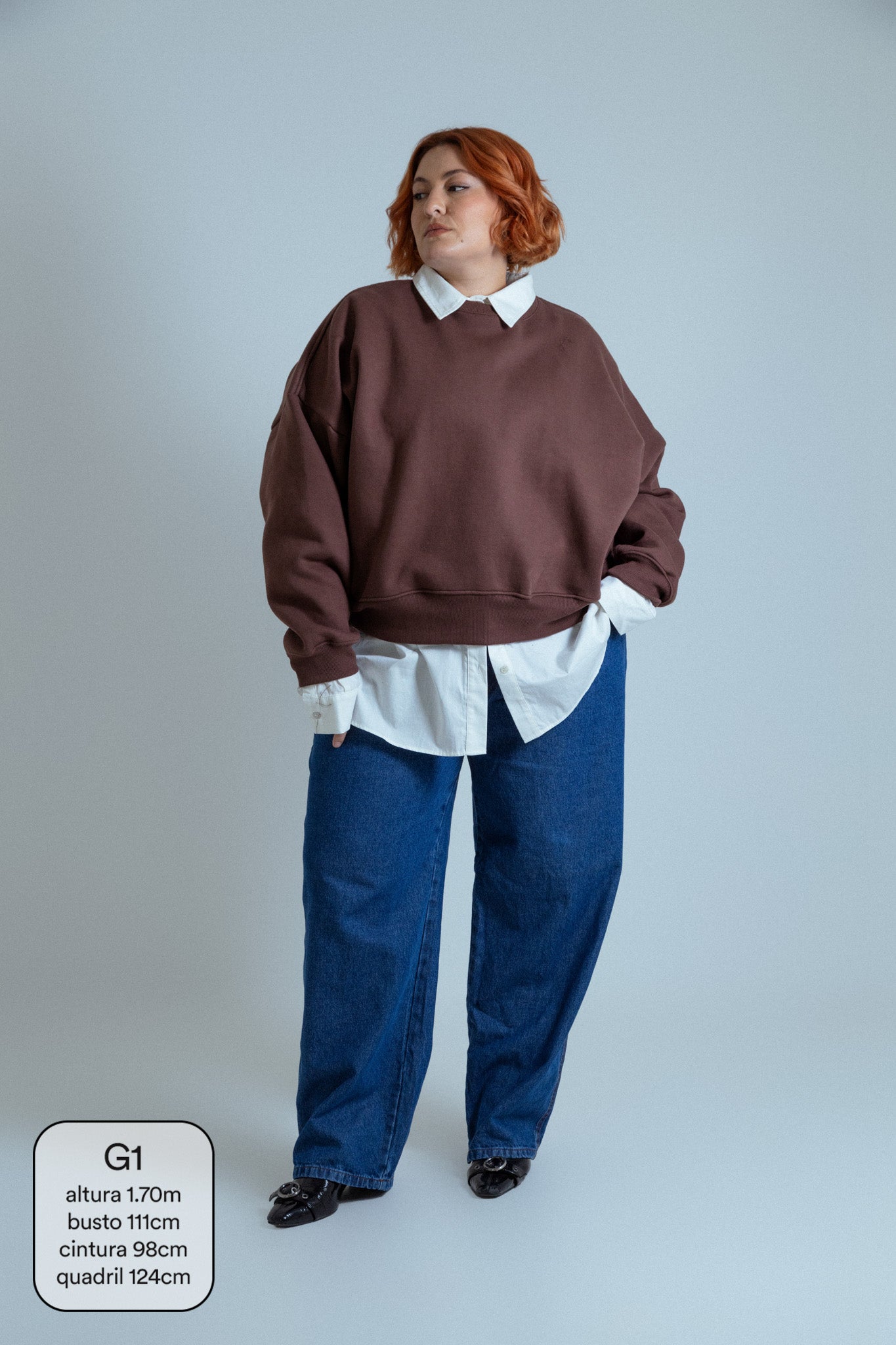 calça jeans ajustável mom denim blue