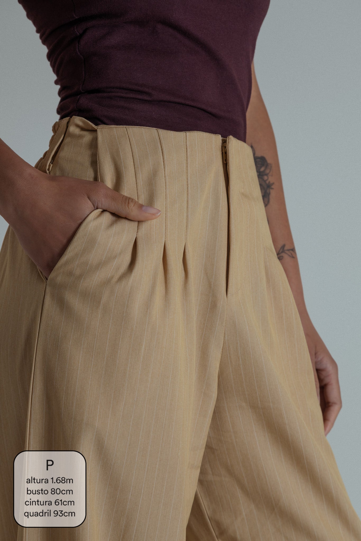 calça drama | calça de alfaiataria com amarração sobreposta
