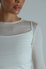 blusa macia manga longa segunda pele