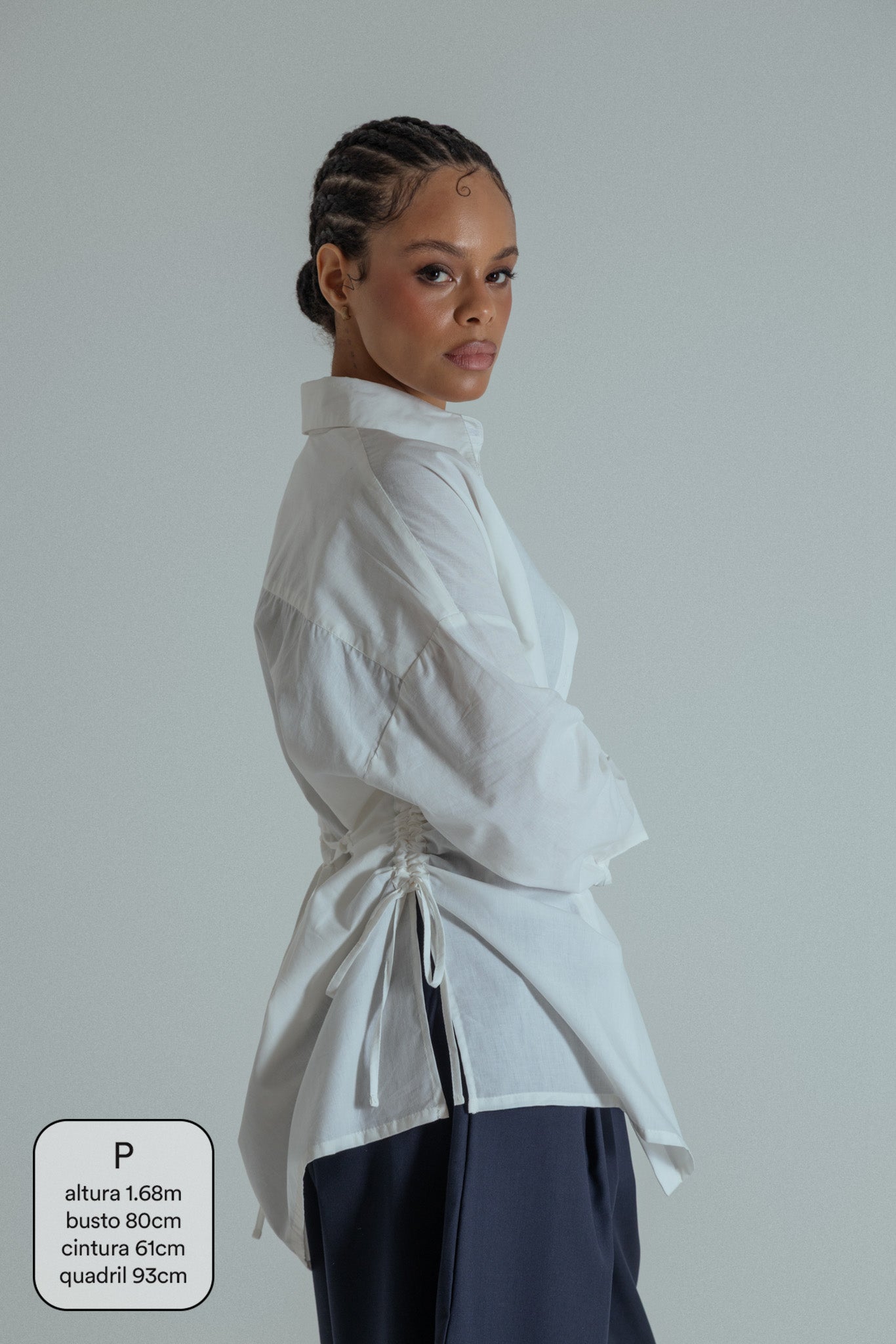 camisa laço chefa | camisa de algodão ajustável
