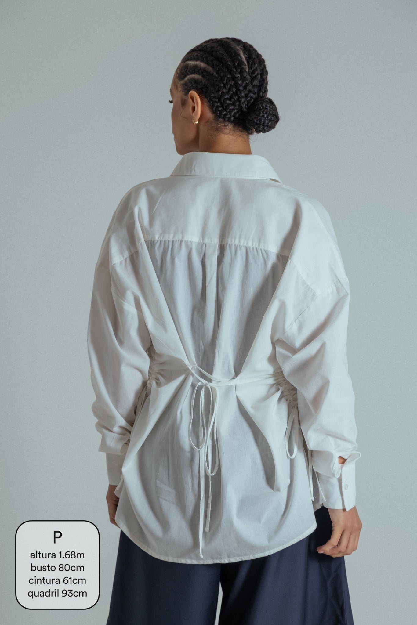 camisa laço chefa | camisa de algodão ajustável