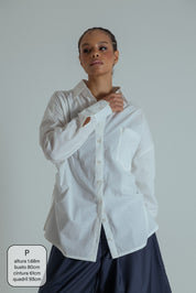 camisa laço chefa | camisa de algodão ajustável