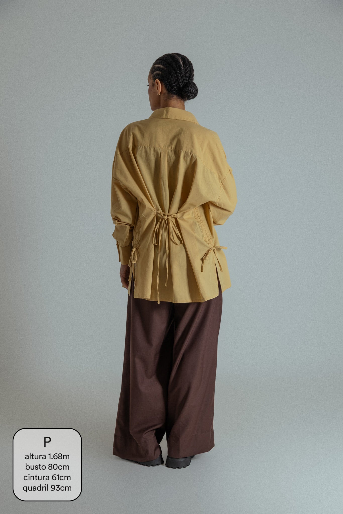 camisa laço chefa | camisa de algodão ajustável