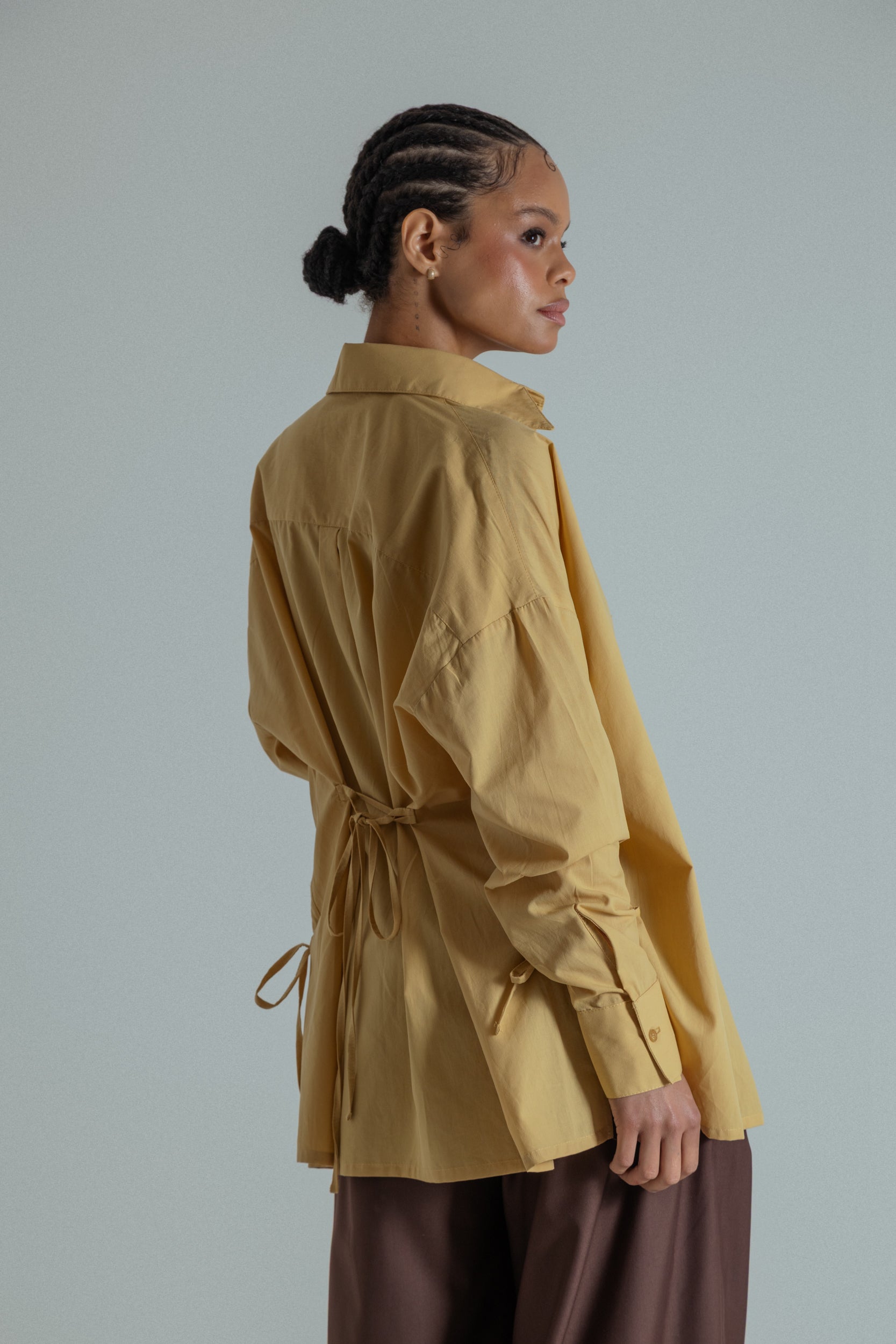 camisa laço chefa | camisa de algodão ajustável