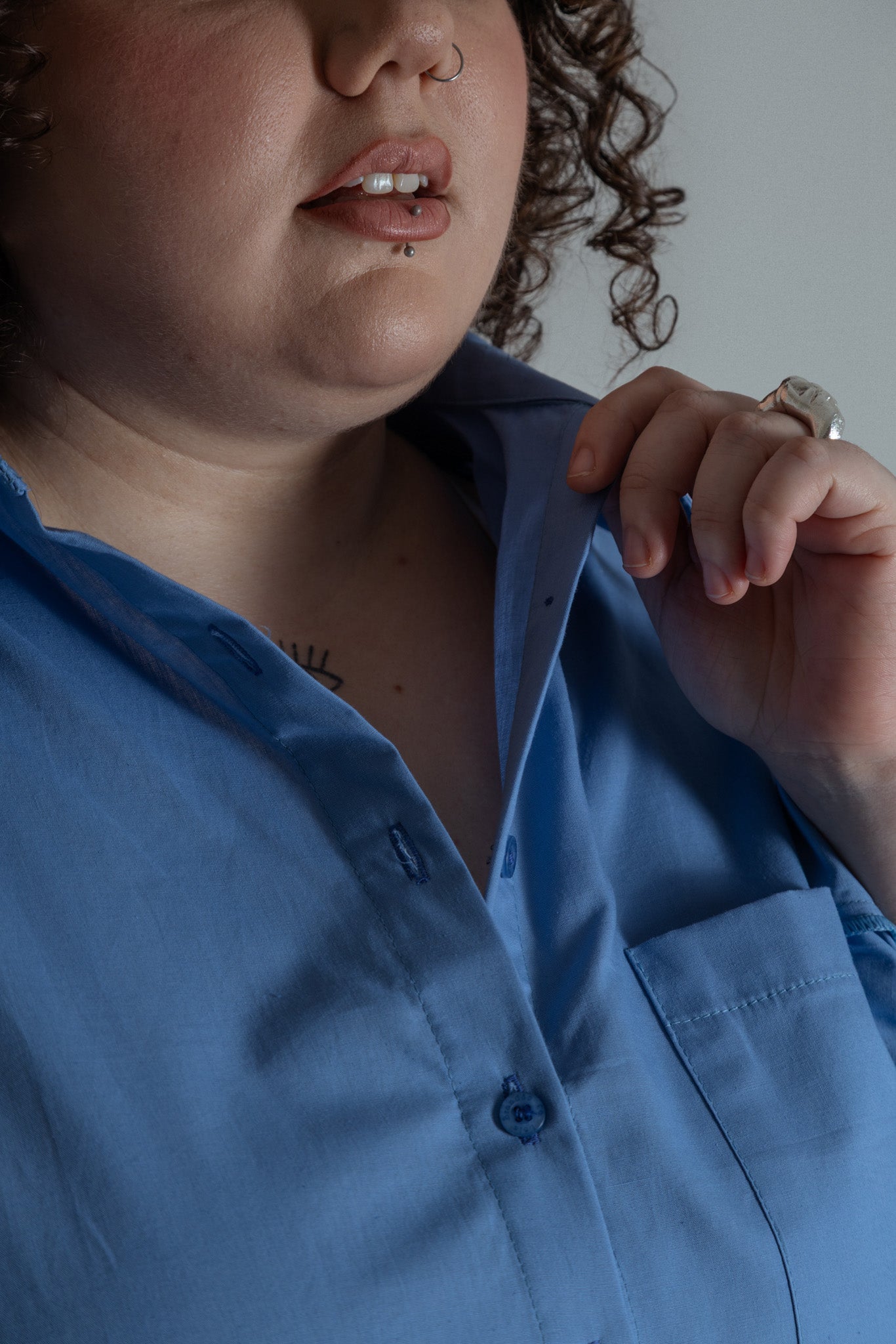 camisa laço chefa | camisa de algodão ajustável
