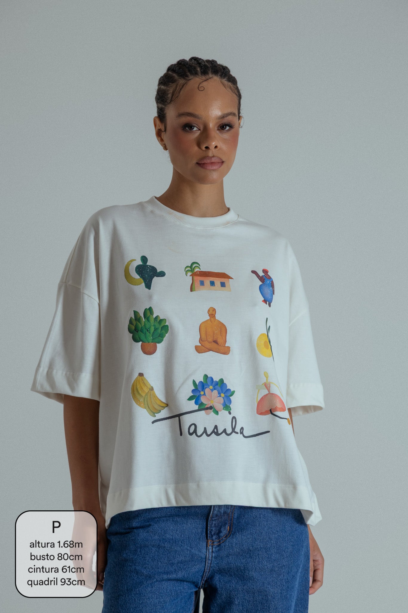 camisetão acervo collab tarsila do amaral
