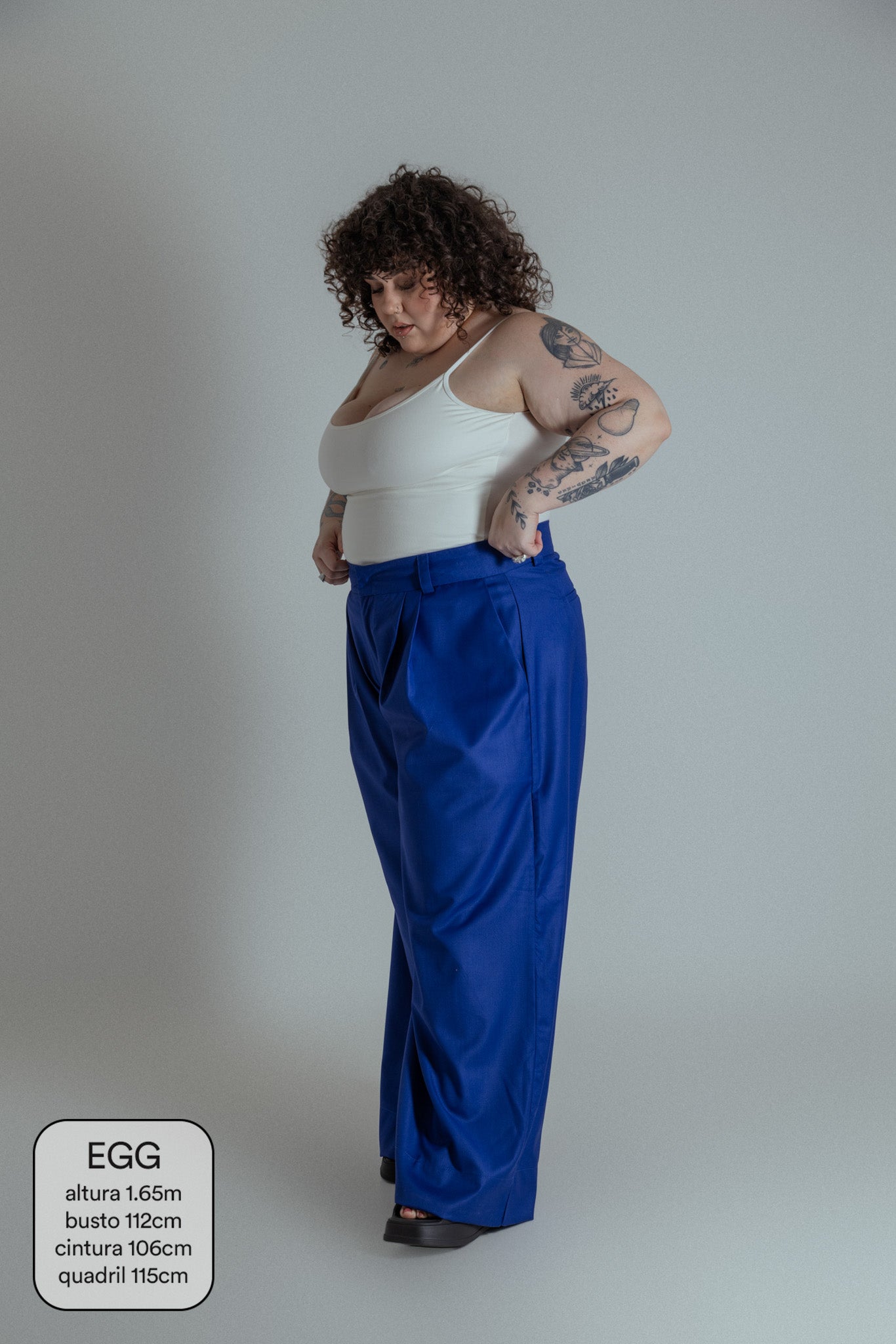 calça alfaiataria ajustável chefa