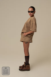 short moletom estonado off road