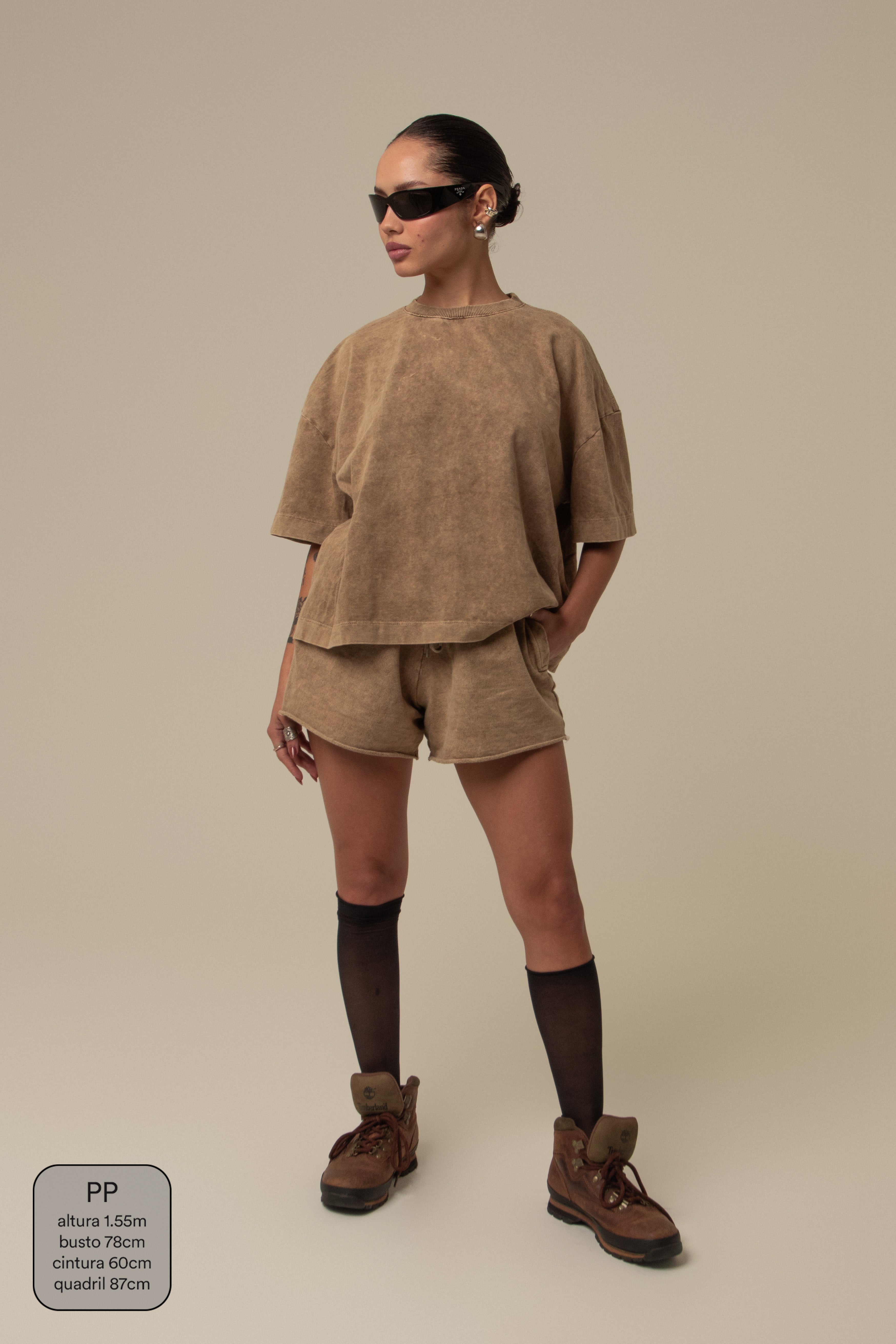 short moletom estonado off road