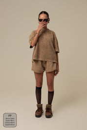 short moletom estonado off road