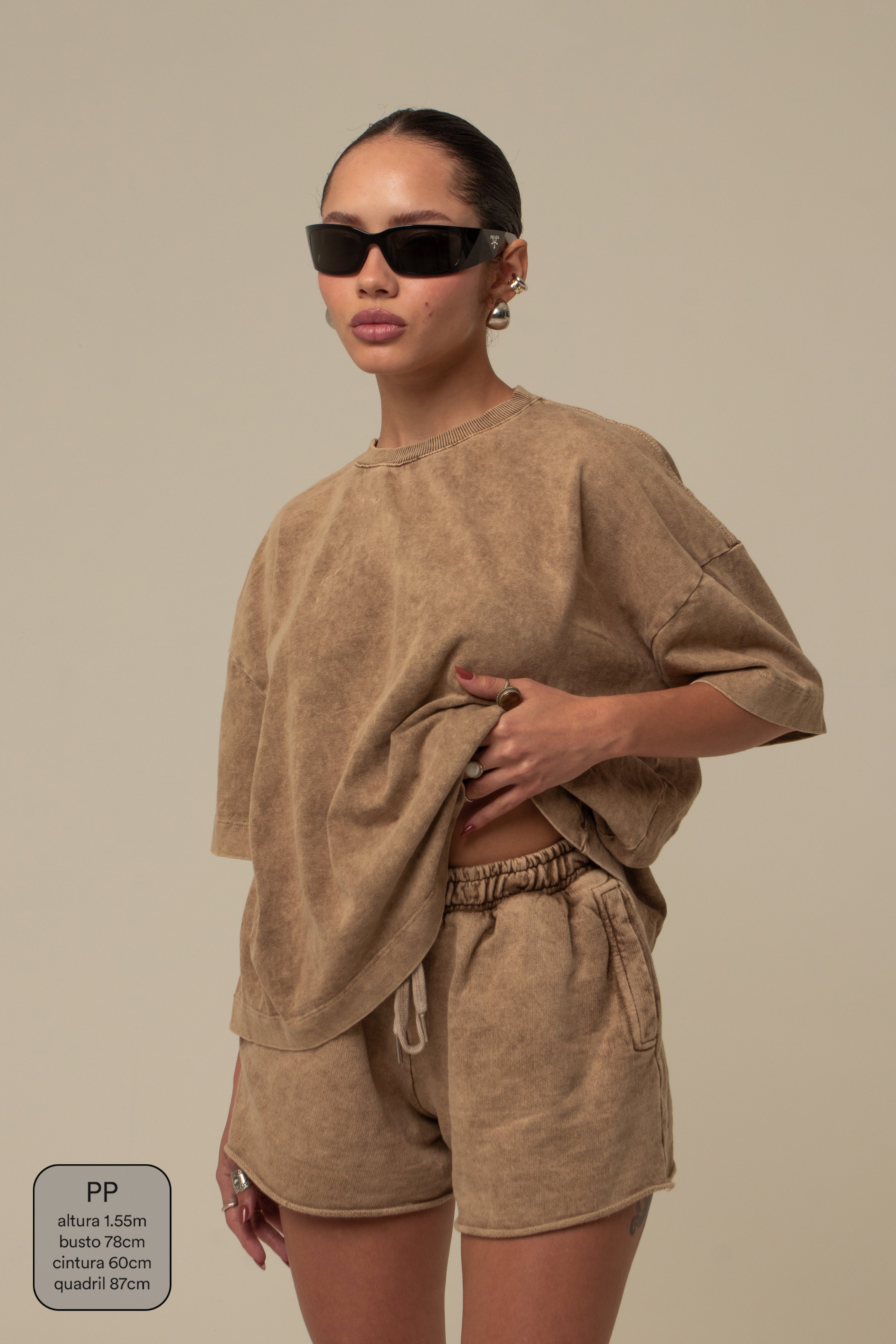 short moletom estonado off road