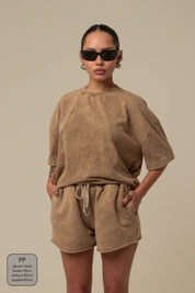 short moletom estonado off road