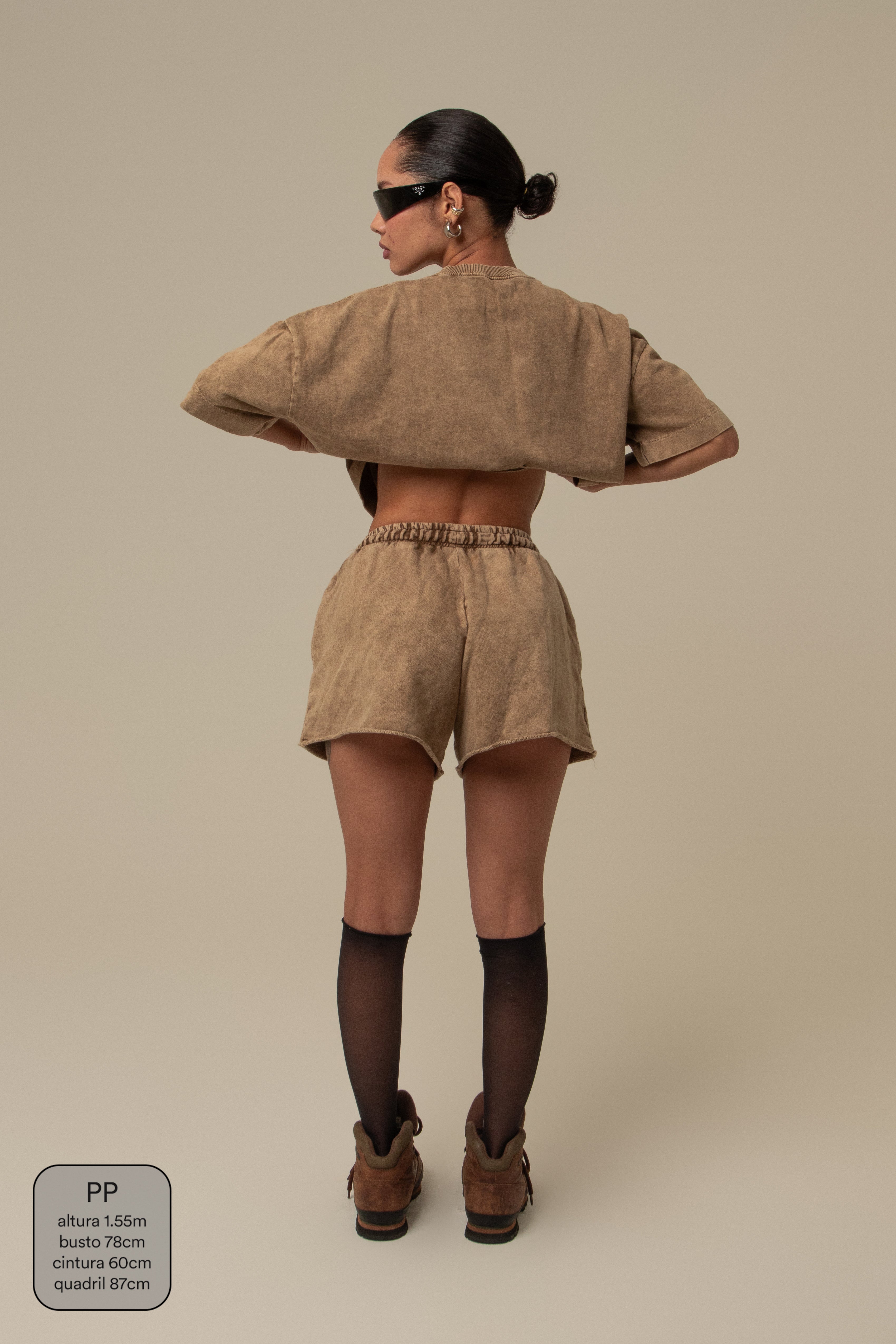 short moletom estonado off road