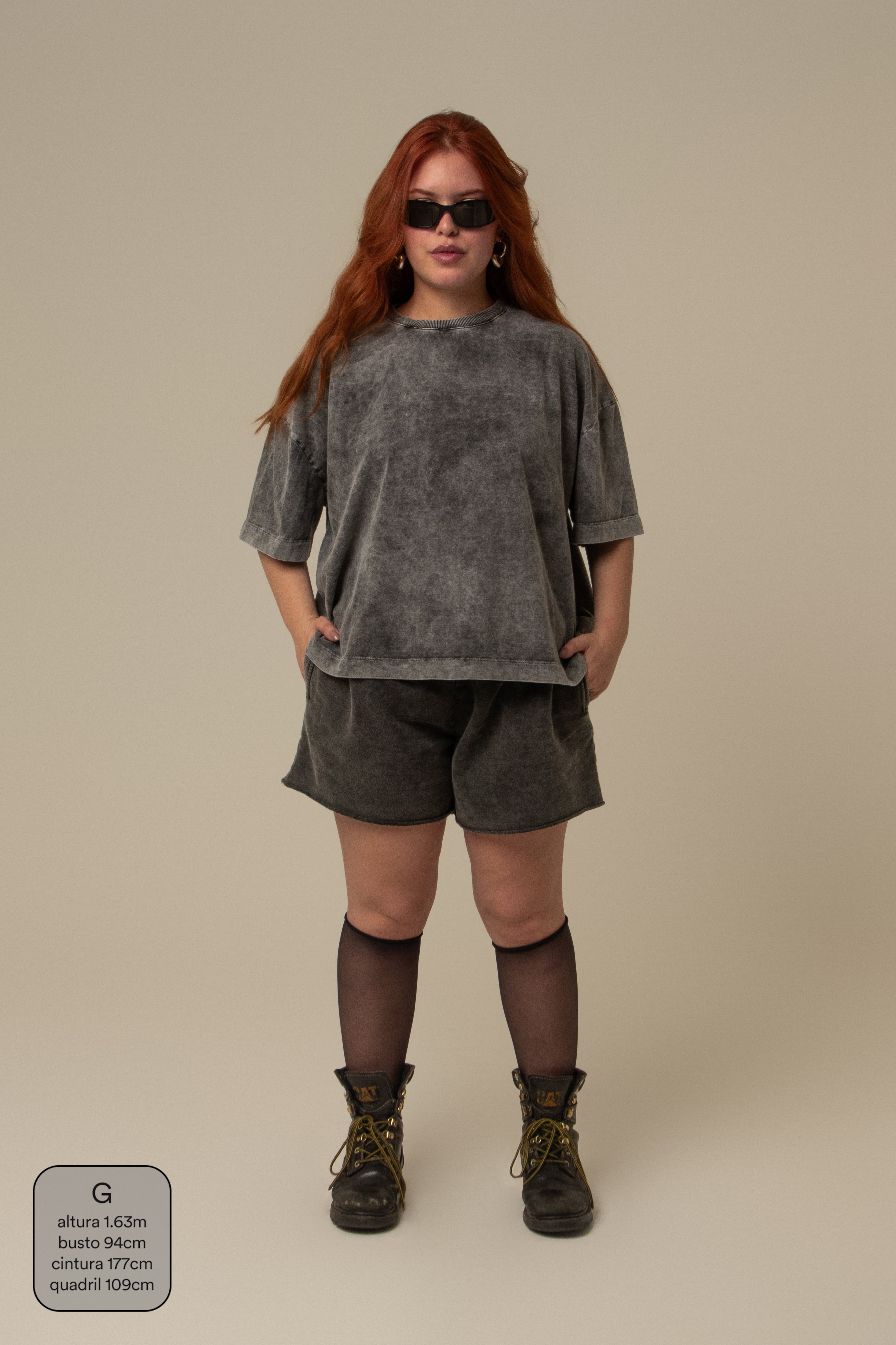 short moletom estonado off road