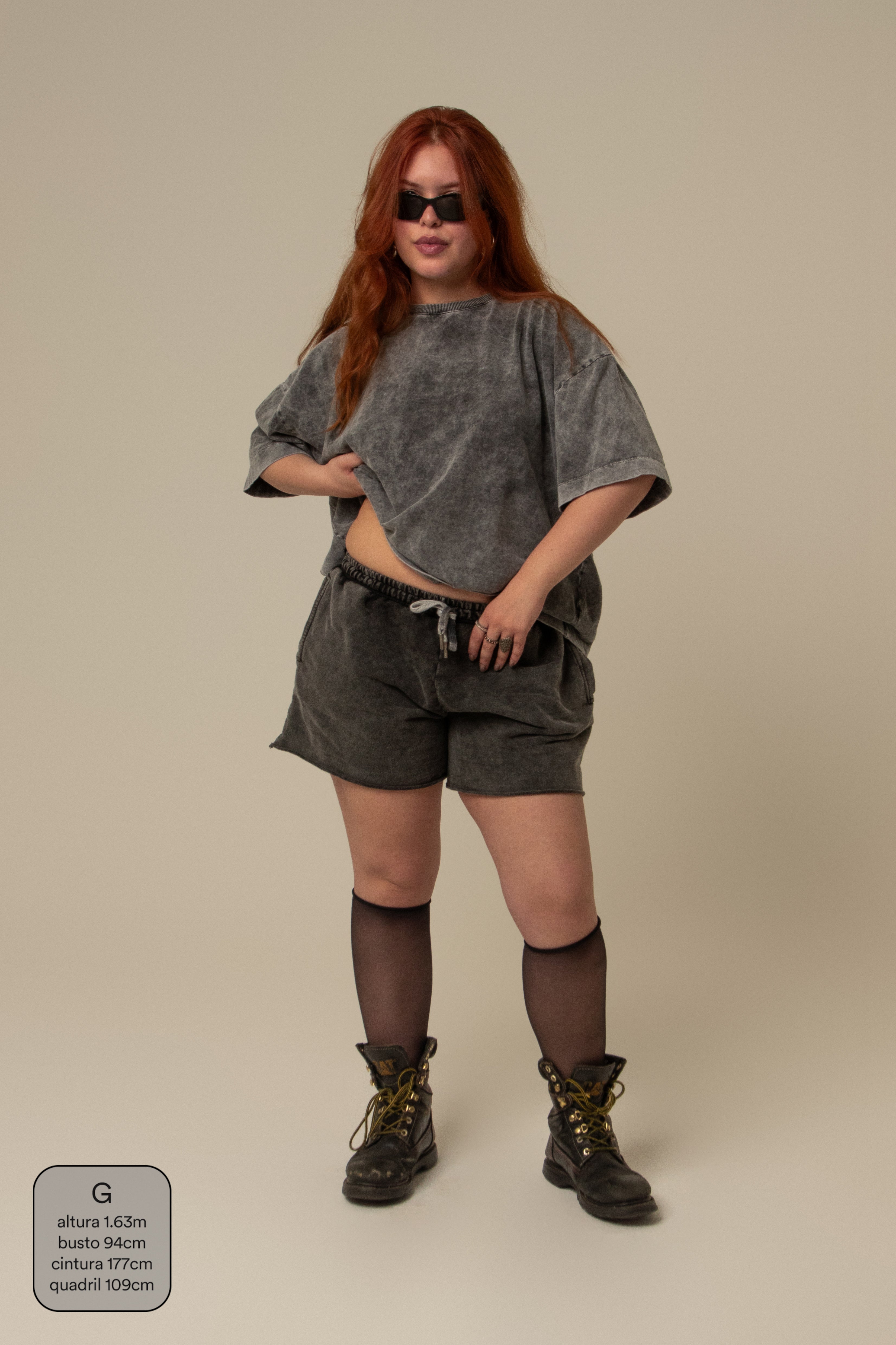 short moletom estonado off road