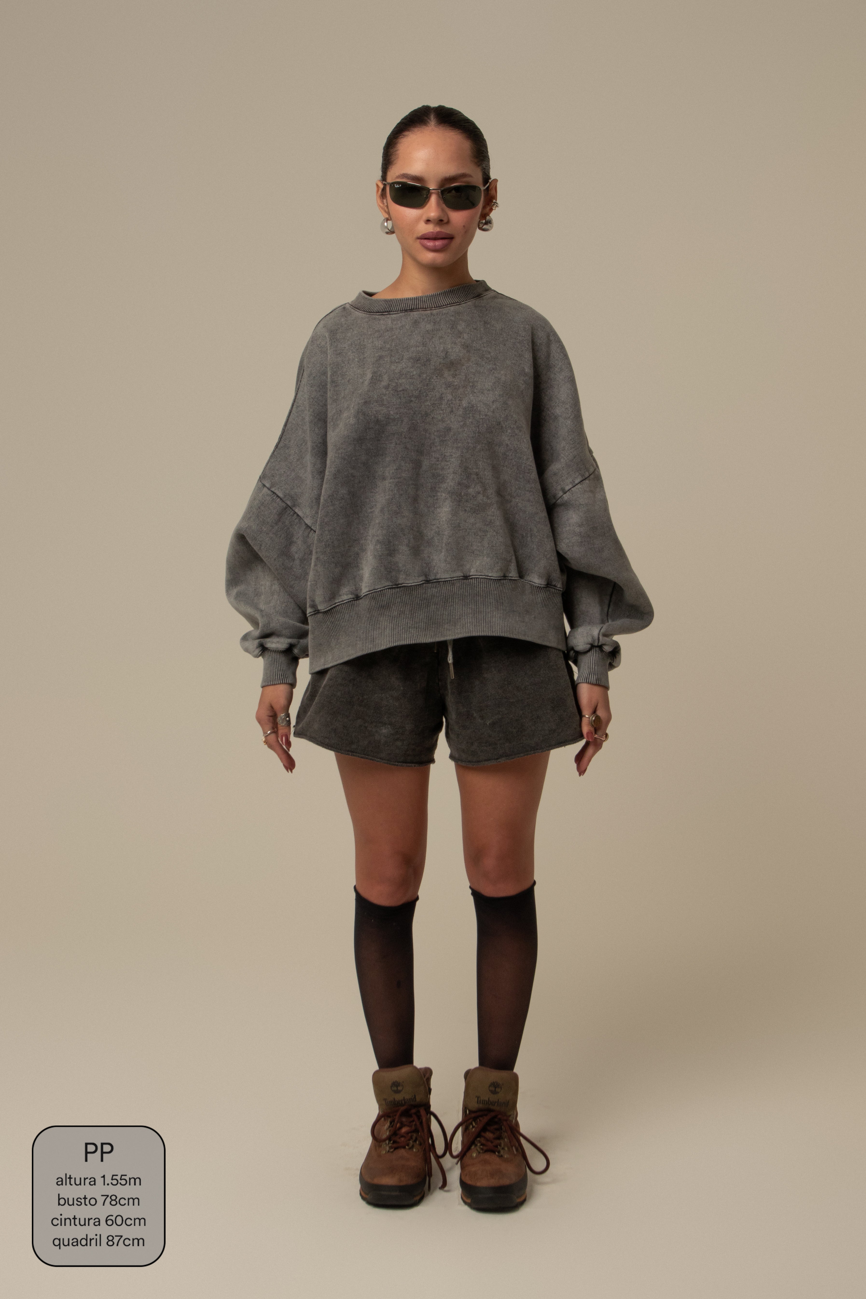 short moletom estonado off road