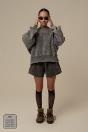 short moletom estonado off road