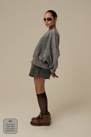 short moletom estonado off road