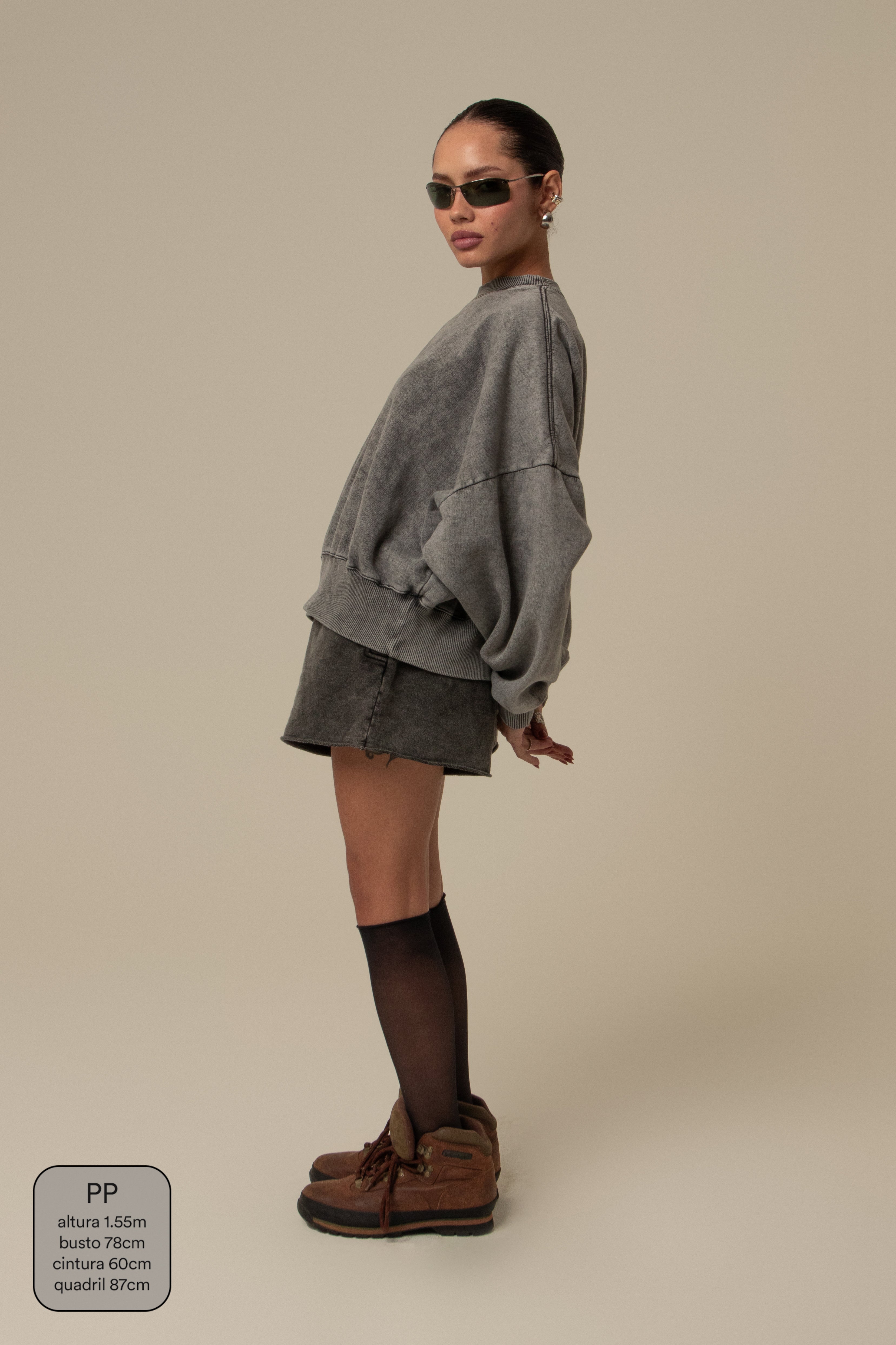 short moletom estonado off road