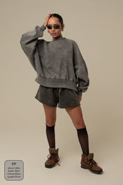 short moletom estonado off road