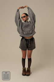 short moletom estonado off road