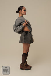 short moletom estonado off road