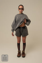 short moletom estonado off road