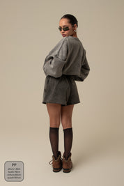 short moletom estonado off road