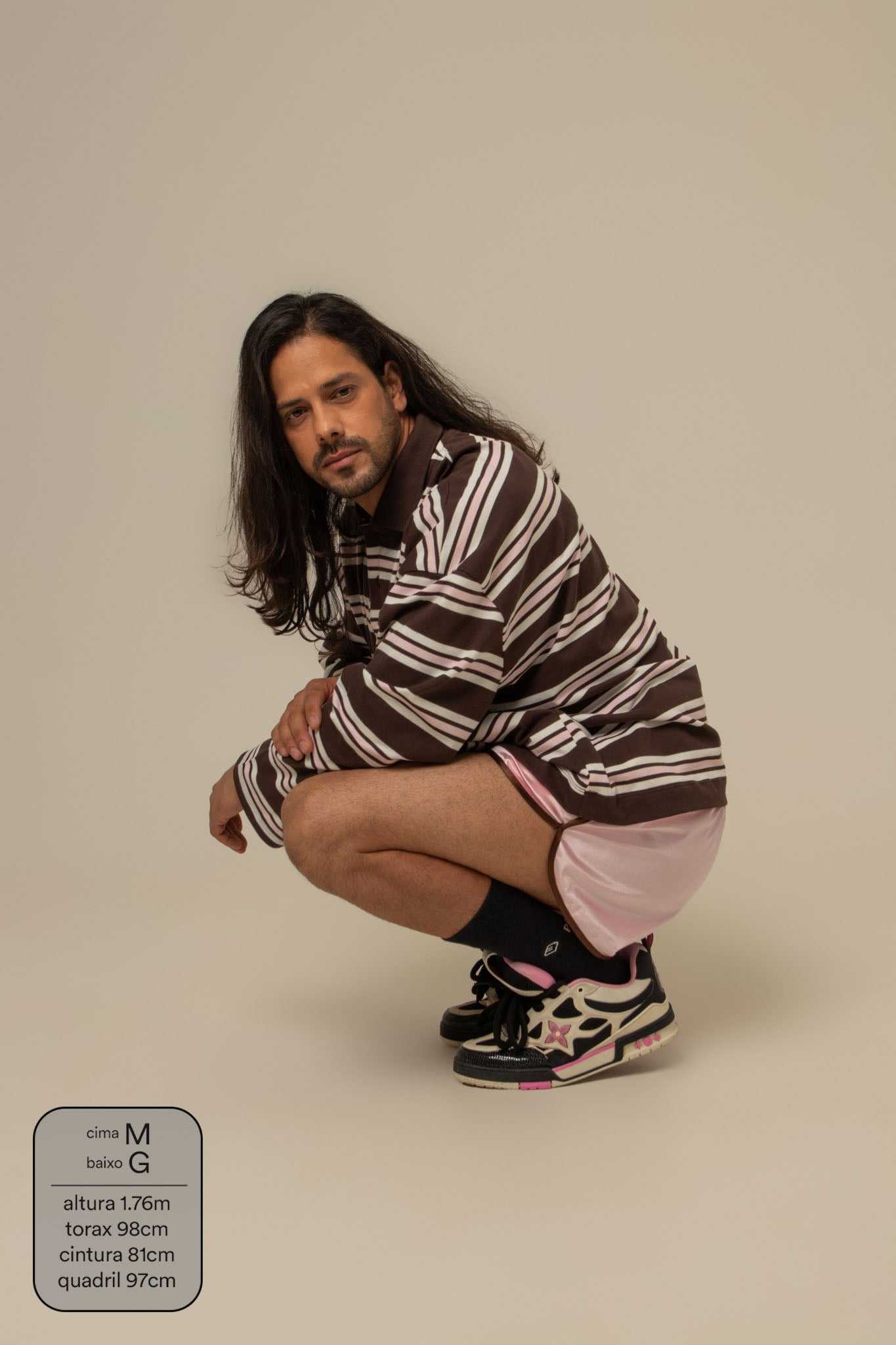 polo listrada oversized manga longa luv
