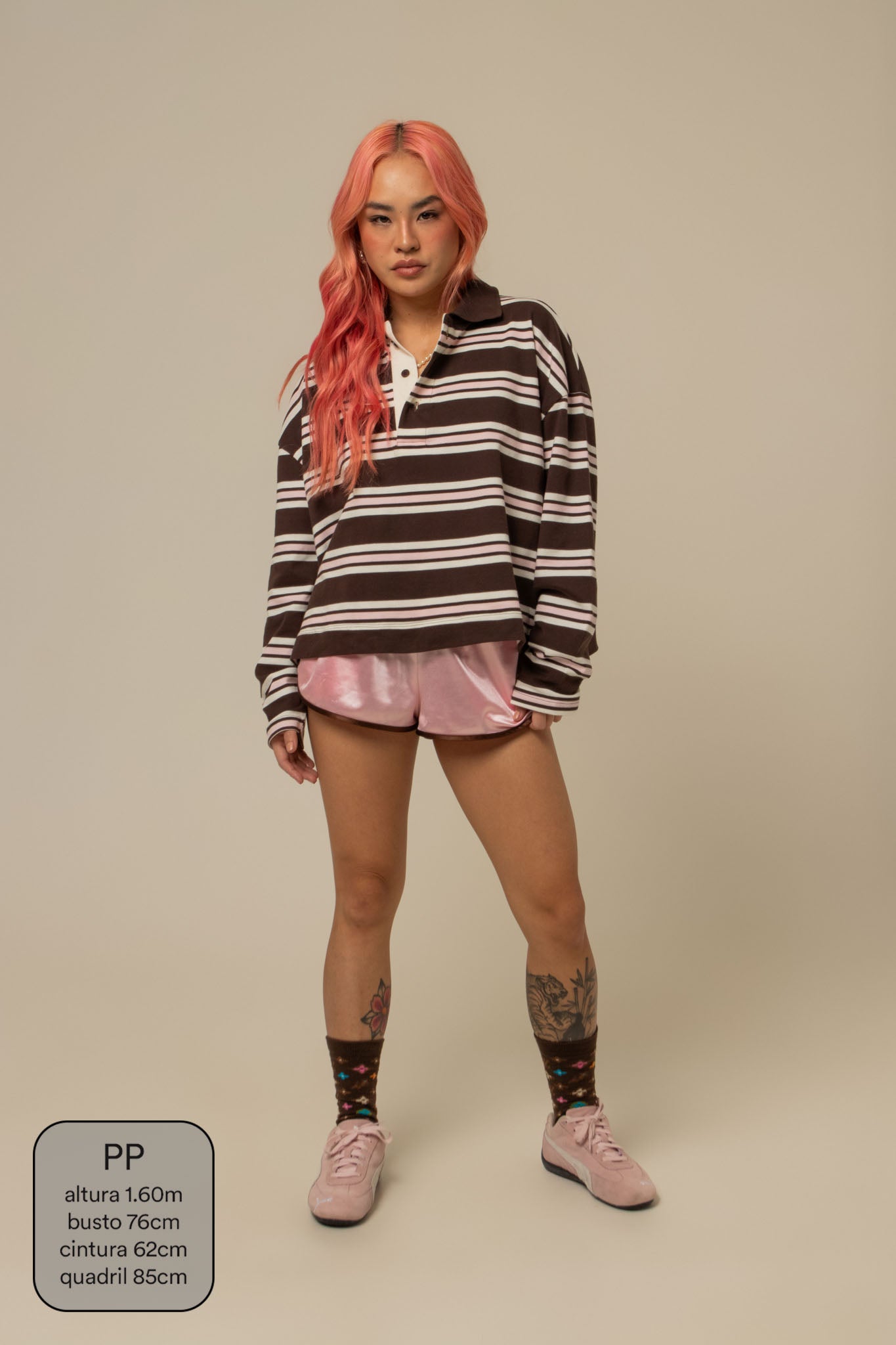 polo listrada oversized manga longa luv