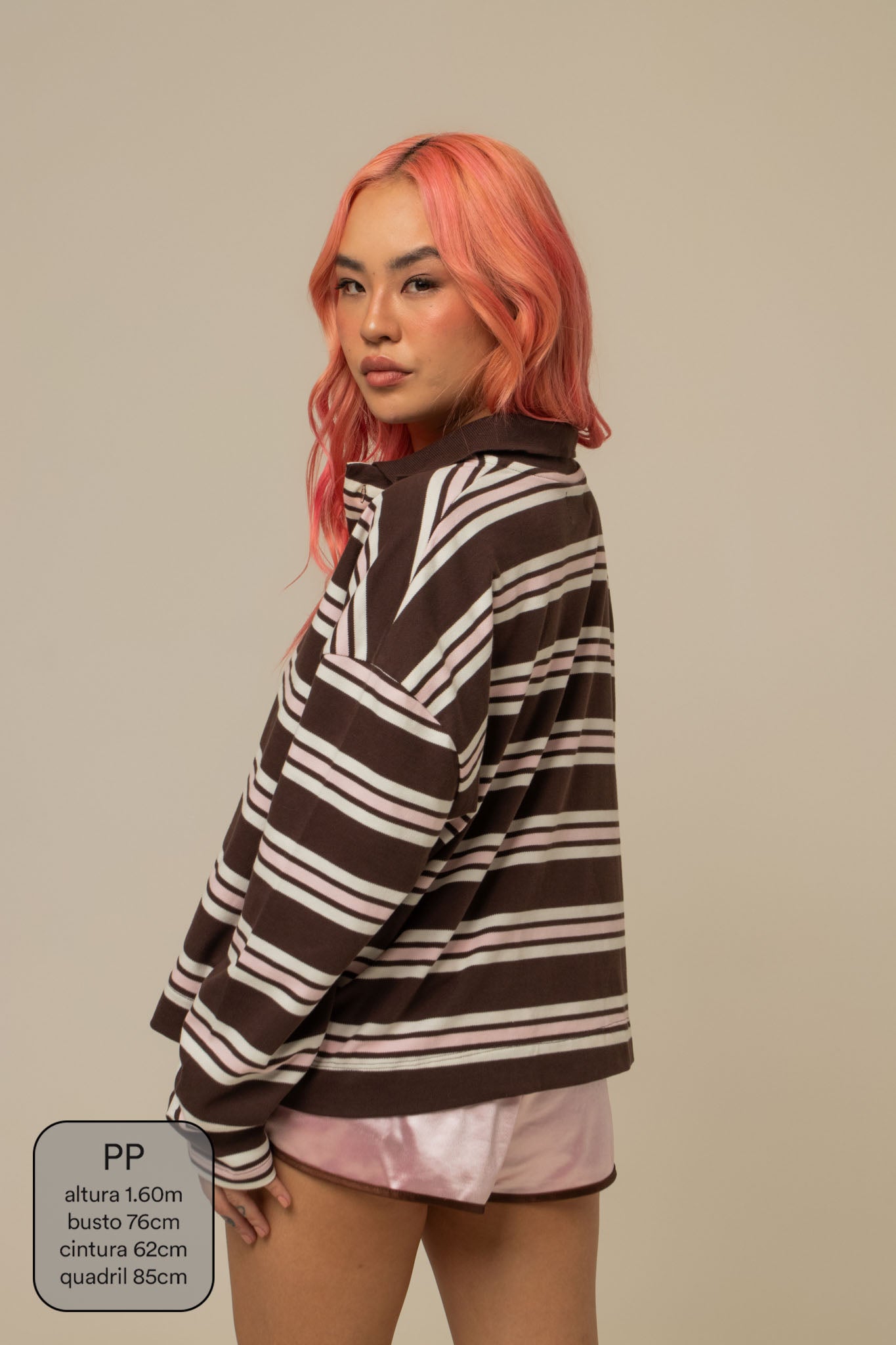 polo listrada oversized manga longa luv