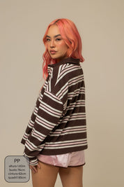 polo listrada oversized manga longa luv