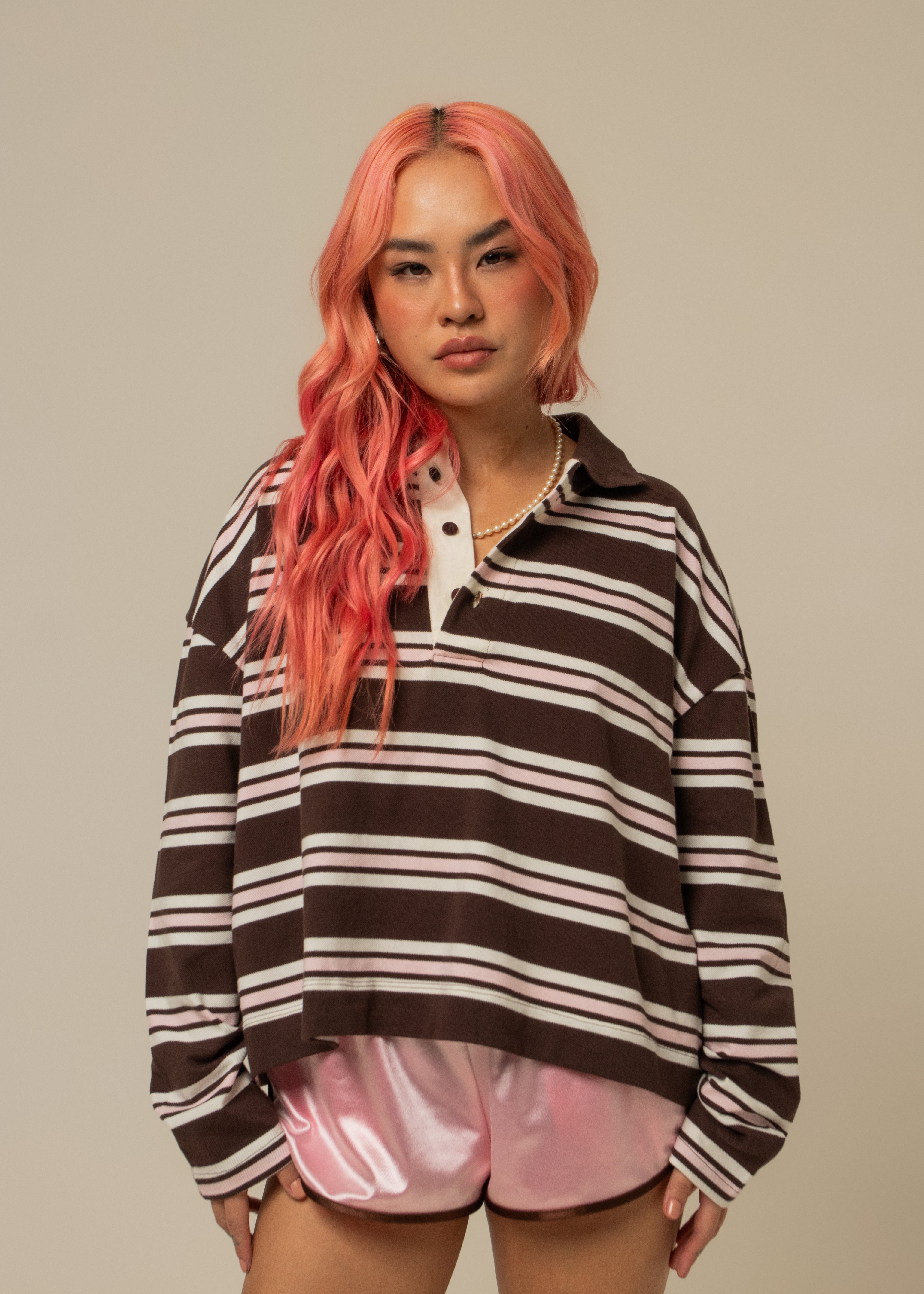 polo listrada oversized manga longa luv