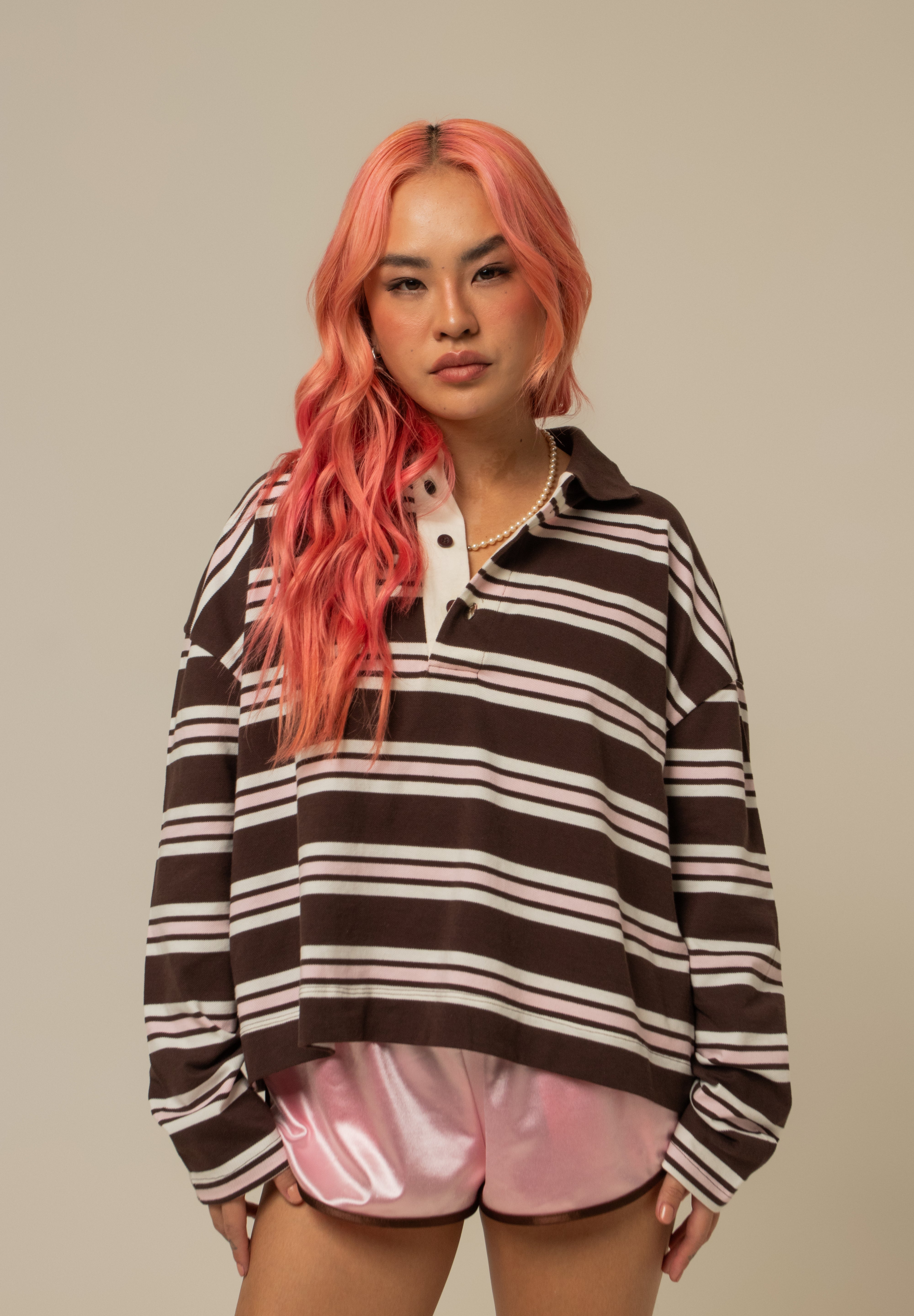 polo listrada oversized manga longa luv
