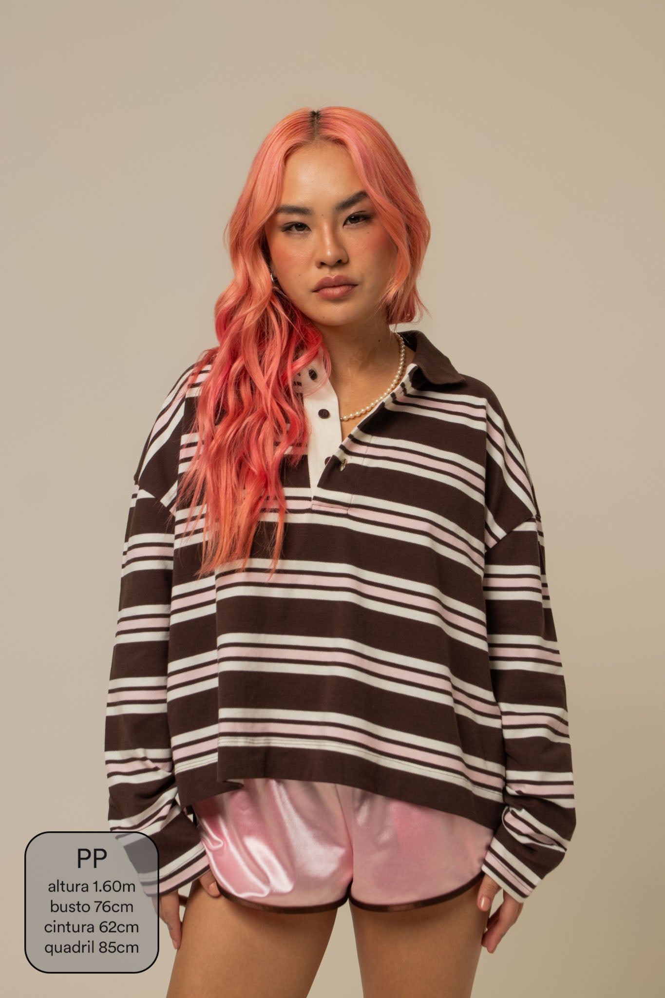 polo listrada oversized manga longa luv