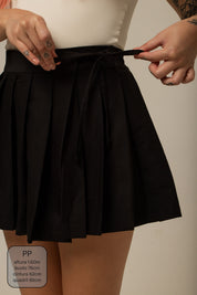 mini saia shorts plissada chefa