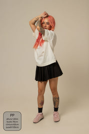 mini saia shorts plissada chefa
