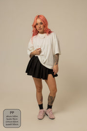mini saia shorts plissada chefa