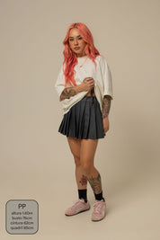 mini saia shorts plissada chefa