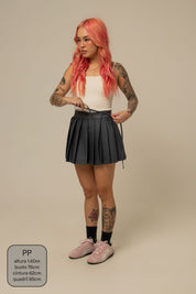 mini saia shorts plissada chefa