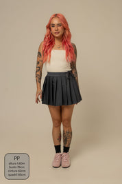 mini saia shorts plissada chefa