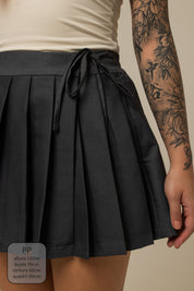 mini saia shorts plissada chefa