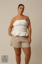 blusa rancho | blusa sem alças lastex
