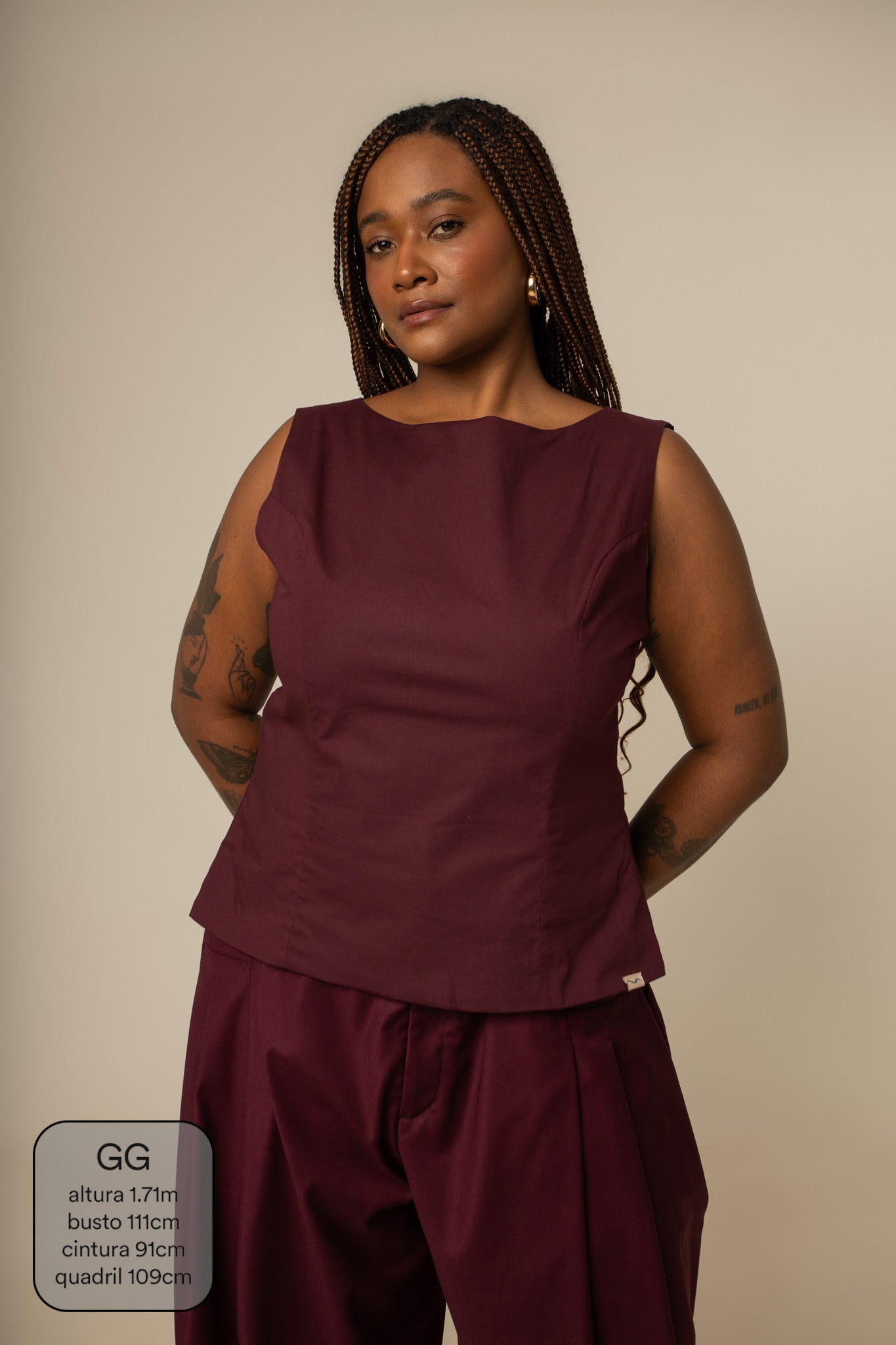 blusa costas abertas collab frida & lela